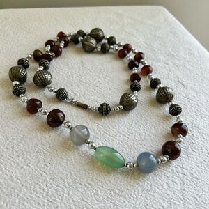 Beaded long necklace